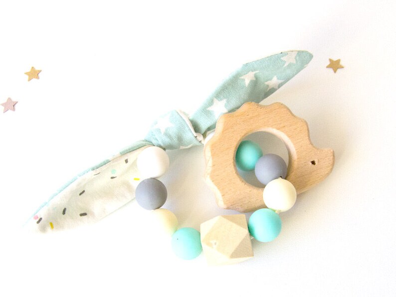 Anneau De Dentition Bebe Anneau De Dentition Perles En Bois Etsy