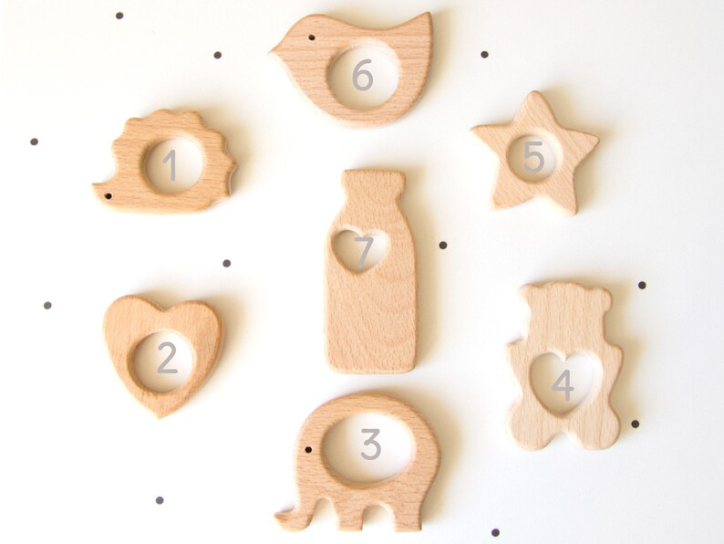 Anneau De Dentition Bebe Anneau De Dentition Perles En Bois Etsy