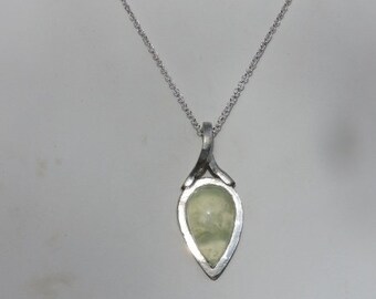 Prehnite pendant necklace
