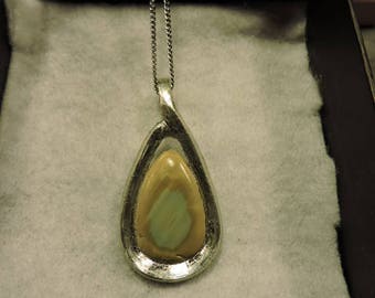 Jasper and white necklace