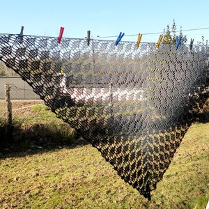 Châle Triangulaire Motif Losange Crochet - Polyester Doux 168x55 Cm - Pour Femmes, Occasions Formelles Ou Décontractées