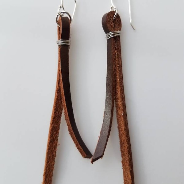 Leather Earrings Etsy
