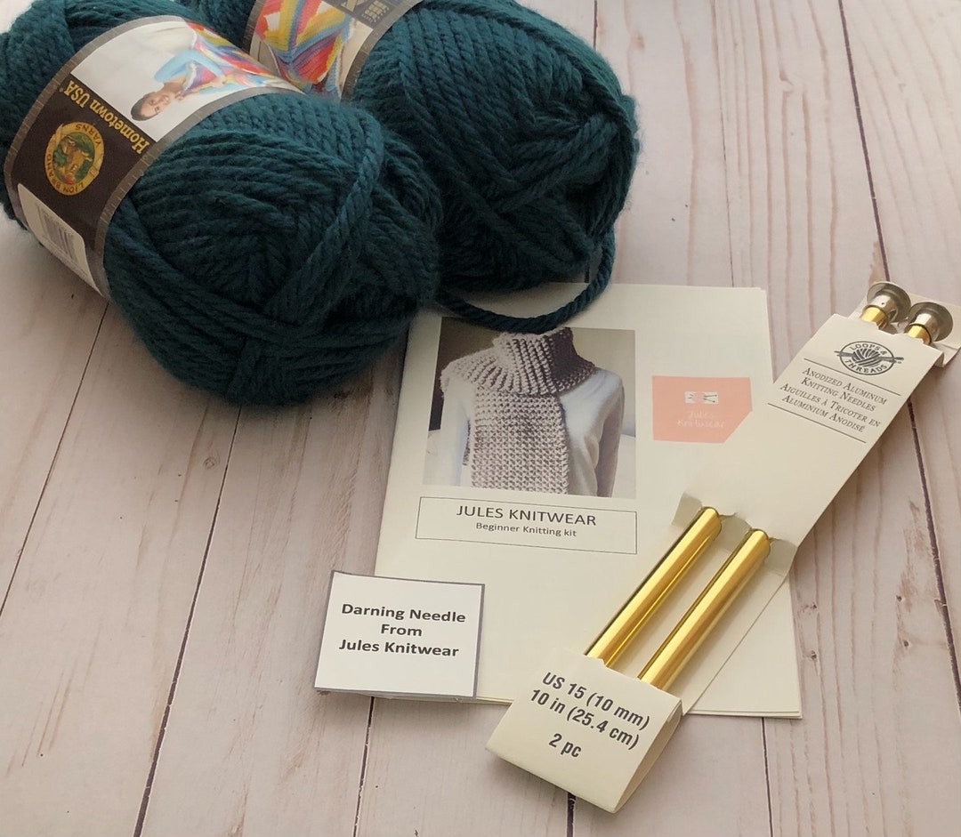 Beginner Knitting Kit. Scarf Knitting Kit. Knit Scarf. Learn Etsy