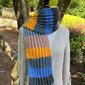 Digital Download.Long scarf knitting pattern.Mock cable stitch.Knitting pattern,different pattern each side.DIY knit scarf.Knit neck warmer.