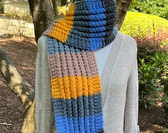 Long Scarf Knitting Pattern: Mock Cable Stitch (Digital Download)