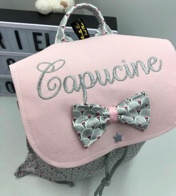 Sac a dos enfant personnalise prenom motif taille 2 3 ans motif fee cartable maternelle creche ecole sac personnalisable sac bebe Etsy France