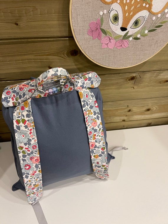 Sac à dos enfant loup personnalisé avec le prénom et les couleurs