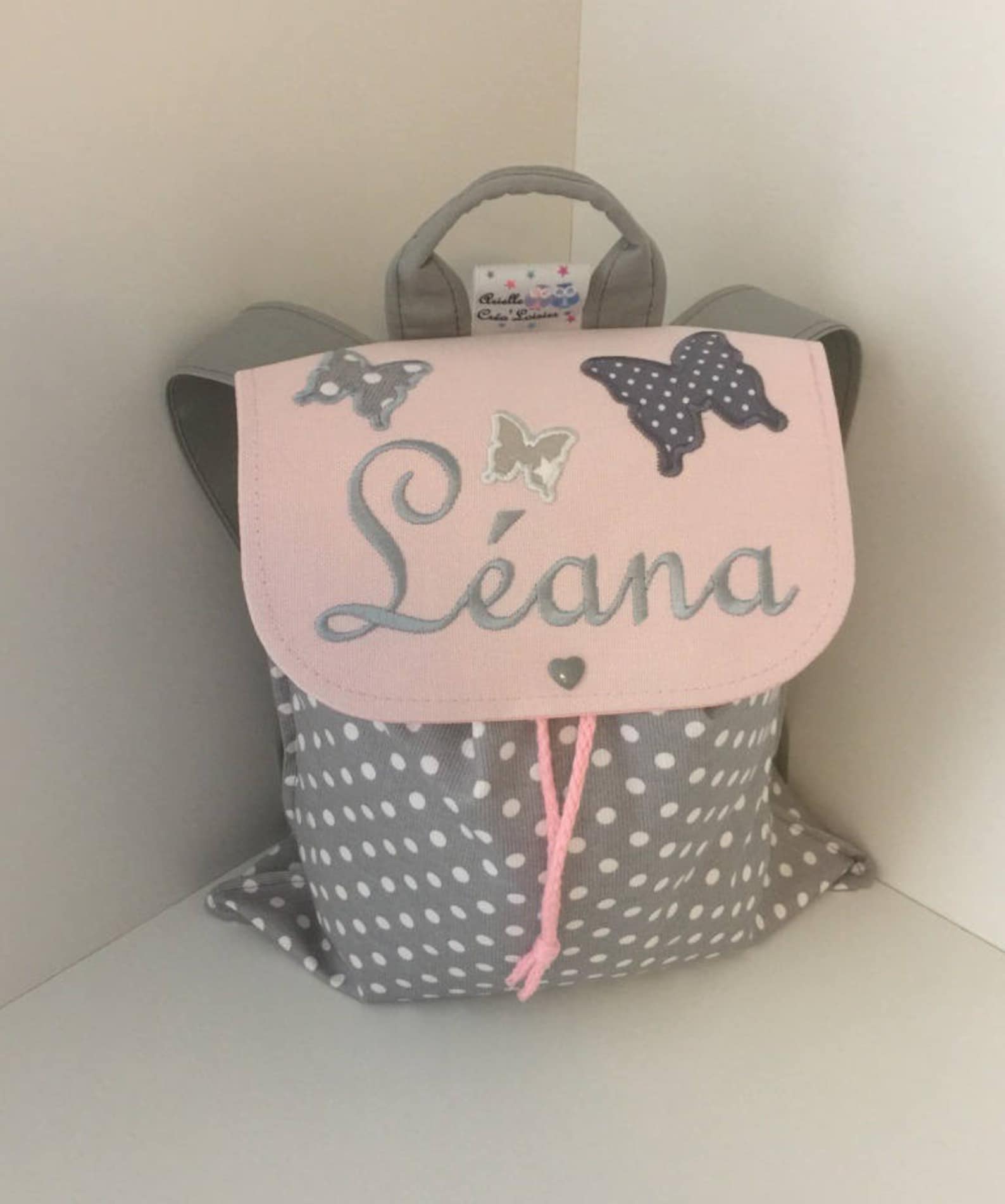 Sac à dos enfant personnalisé avec prénom et motif broderie Etsy France