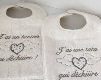 Custom embroidered bib text of your choice