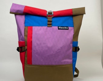 Rucksack colorblocking wickelrucksack bikepacking Tasche rolltop