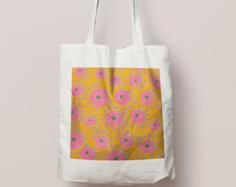 Moonscape Canvas Tote Bag | Shopping Tote Bag | Kitchen Tote Bag | Reusable Bag | Floral Tote Bag | Geometric Tote Bag