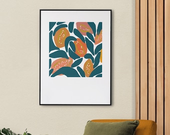 Papaya Lush Art Print  | Wall Art Decor | Wall Art Print | Modern Wall Art