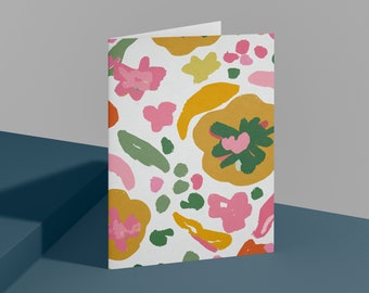 Rosy Radiance Pack of Note Cards | For You Blank Note Card | Post Card | Floral Blank Note Card | Post Card | Blank CardCard