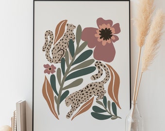 Wild Garden Art Print | Tropical Art Print | Wall Art Decor | Wall Art Print | Modern Wall Art