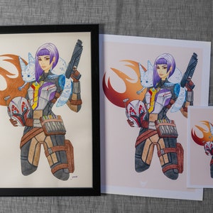 Sabine Wren Painting Star Wars Rebel Fanart