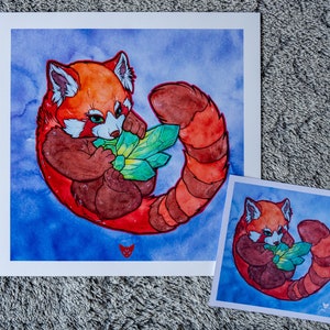 Crystal Red Panda Print