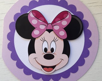 faire part baptême, anniversaire Minnie