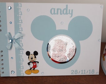 Guest book for baptism, Mickey birthday