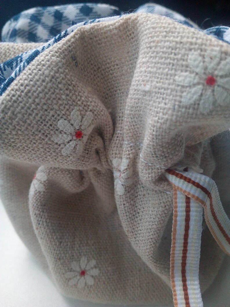 Small purse gift plate handmade cottonlinen 11