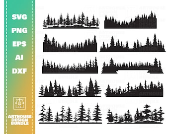 Download Forest Silhouette Etsy
