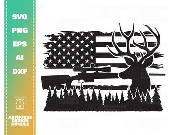 Download Usa Deer Flag Svg Etsy