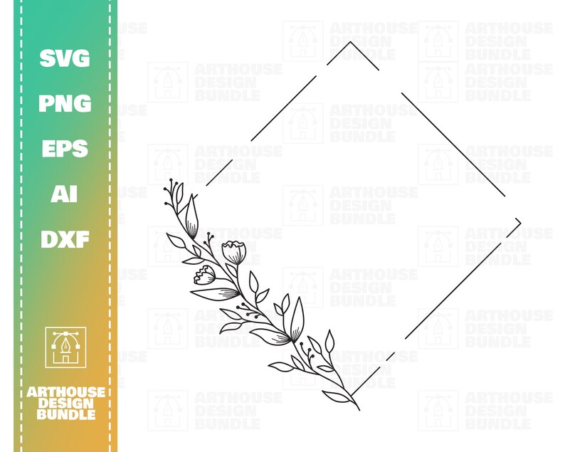 Free Free 143 Square Flower Frame Svg SVG PNG EPS DXF File