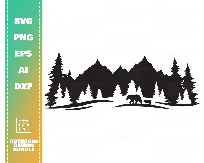 Download Bear Mountain Silhouette Bear svg Mountain svg Adventure ...