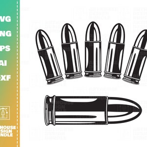 Rustic Bullet Svg Bullet Clipart SVG, Bullet Cricut Svg, Bullet Vector Svg, Ammo Svg ...