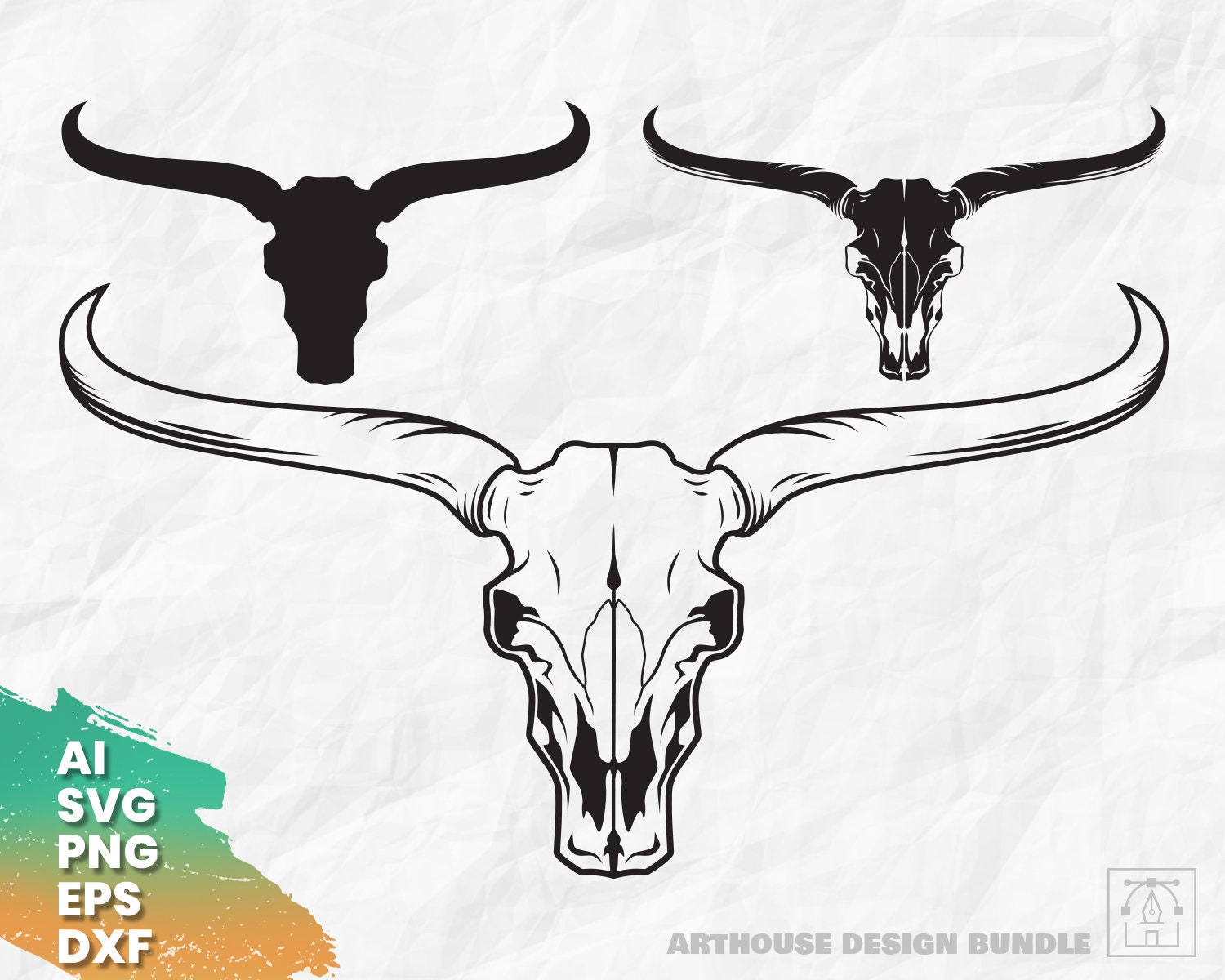 Longhorn Steer Head Clipart