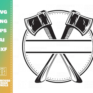 Axe Monogram Frame, Axe Silhouette, Axe Monogram svg, Lumberjack svg, Woodland svg, Lumberjack Clipart, Lumberjack Silhouette, Axe svg