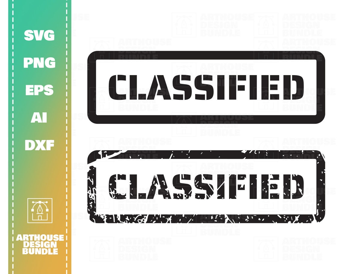 Classified Army Stencil Classified Stamp svg Army Stencil | Etsy