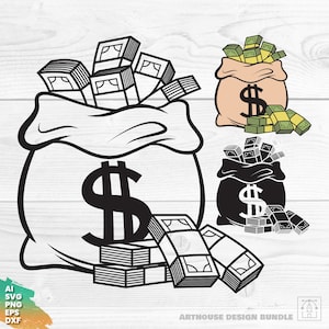 Borsa dei soldi SVG 3, Clipart borsa dei soldi, Borsa dei contanti in formato SVG, Borsa della banca in formato SVG, Borsa dei soldi in formato SVG, Borsa dei soldi con il simbolo del dollaro, Borsa del dollaro in formato SVG, Borsa dei soldi PNG