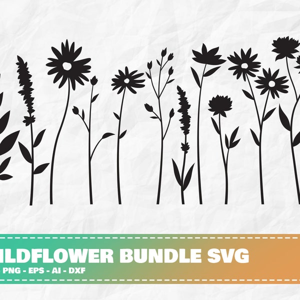 Wildflower Svg - Etsy