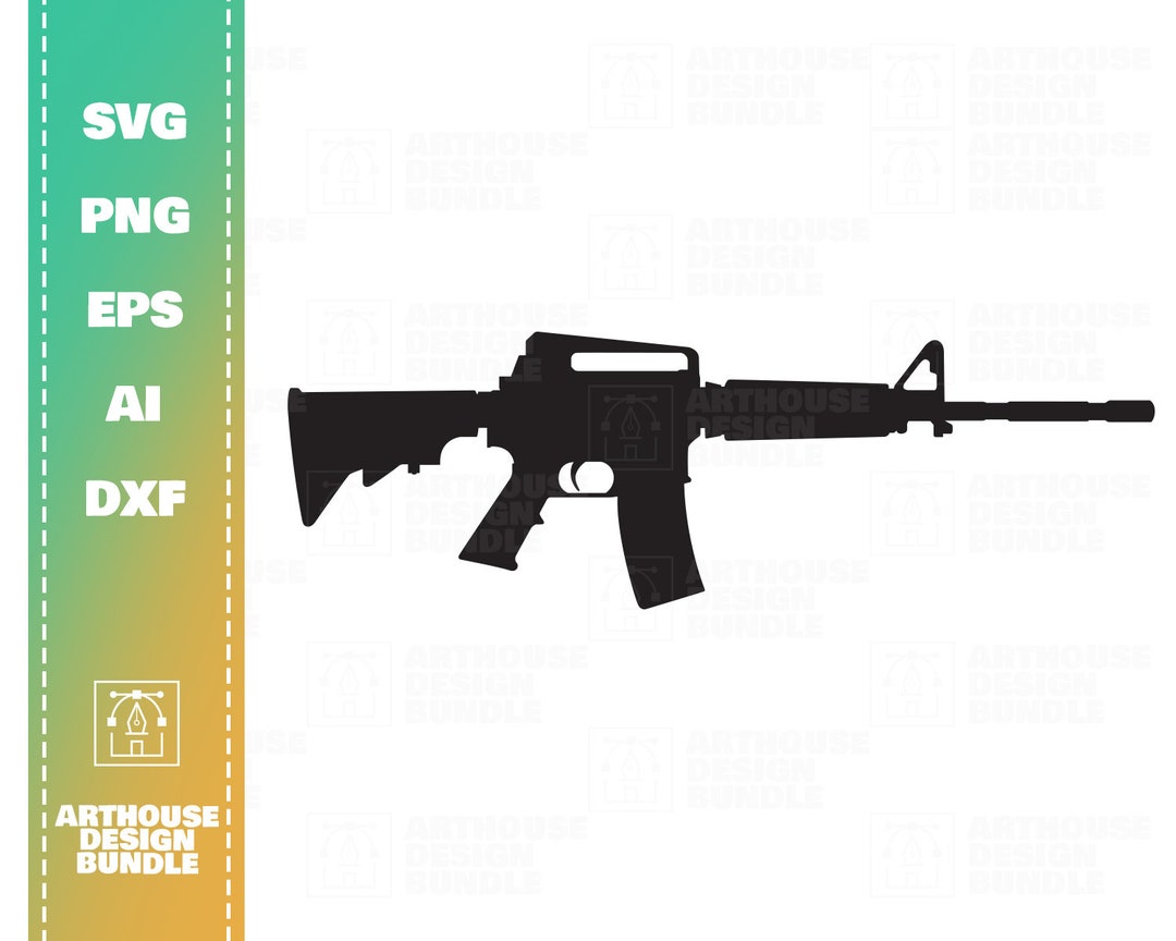 AR15 Semi Automatic Rifle SVG, Assault Rifle SVG, Semi Auto Rifle Svg ...