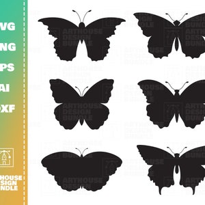 Butterfly Silhouette Clipart, Butterfly SVG Bundle, Butterfly Cricut, Butterfly Cut File, Insect Clipart svg, Clipart Download, SVG Download