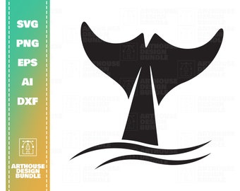 Cauda de golfinho SVG, Clipart de cauda de golfinho, Clipart de golfinho svg, Dolphin Cricut svg, Verão svg, Verão Clipart, Logotipo de praia svg, Férias svg