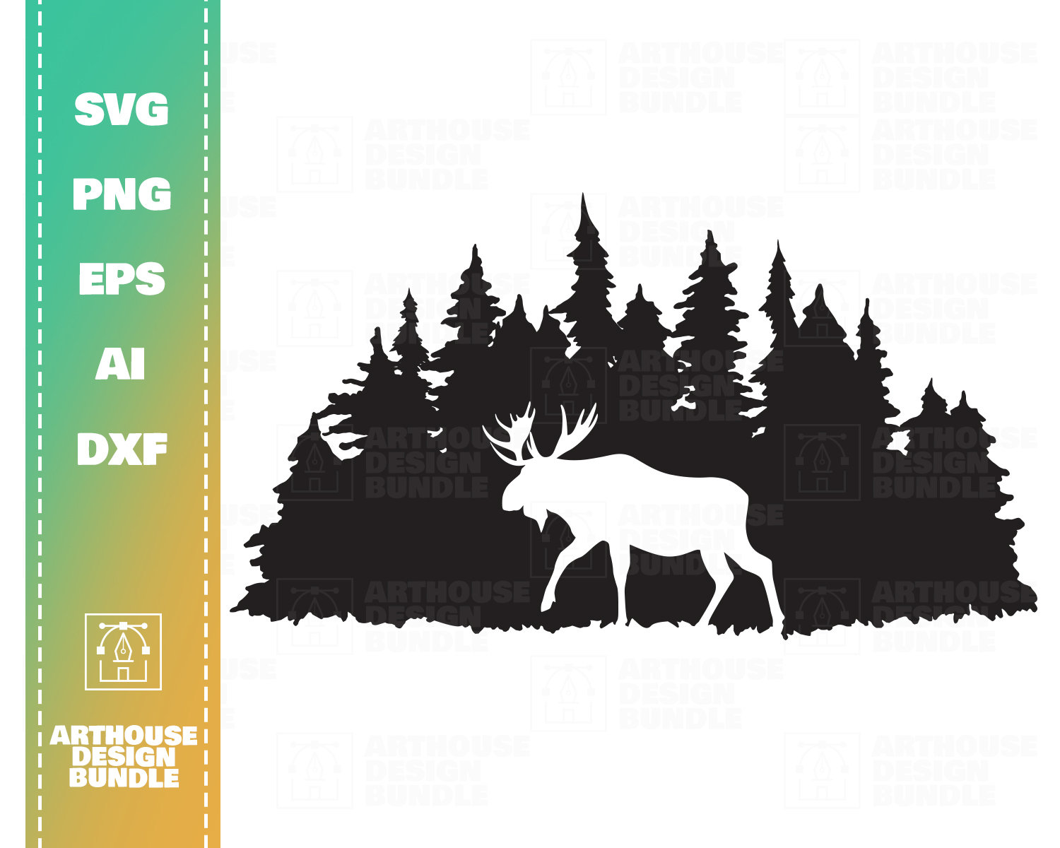 Download Moose Forest Clipart Moose Silhouette Svg Moose Clipart Svg Etsy