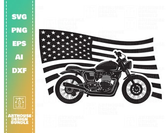 Bandeira dos EUA para motocicleta, Clipart SVG para motocicleta, Clipart SVG para motocicleta, Cricut para motocicleta, bandeira americana svg, bandeira americana cricut, motocicleta png