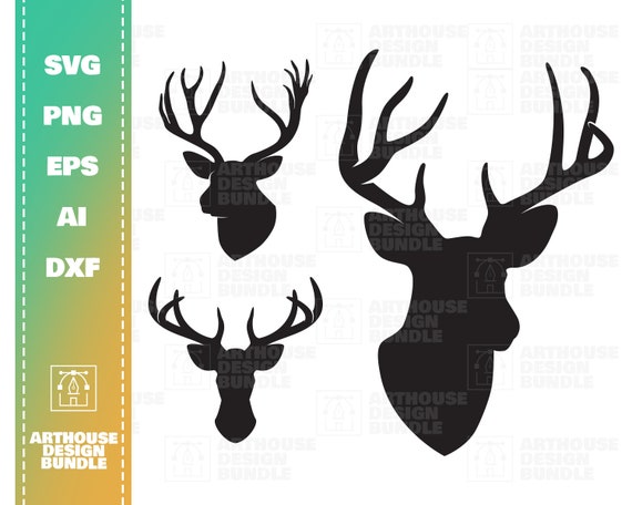 Download Deer Silhouette Clipart Deer Head Svg Deer Head Silhouette Etsy
