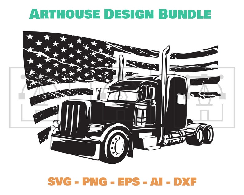 Free Free 95 American Flag Semi Truck Svg SVG PNG EPS DXF File