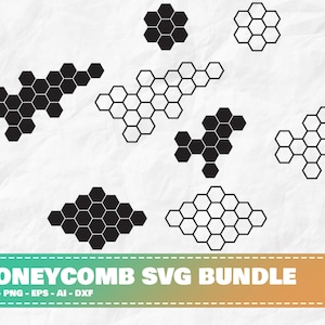Honingraat SVG bundel, honingraat clipart, honing SVG, bijenkorf SVG, Hive SVG, Hive clipart, honingraat Cricut, bijenkorf patroon, bijenkorf clipart