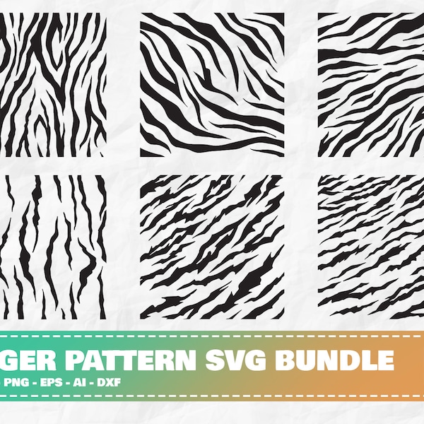 Tiger Pattern SVG Bundle, Tiger Pattern, Tiger Skin svg, Zebra Skin, Zebra Pattern, Zebra Stripes svg, Tiger Stripes svg, Animal Pattern svg