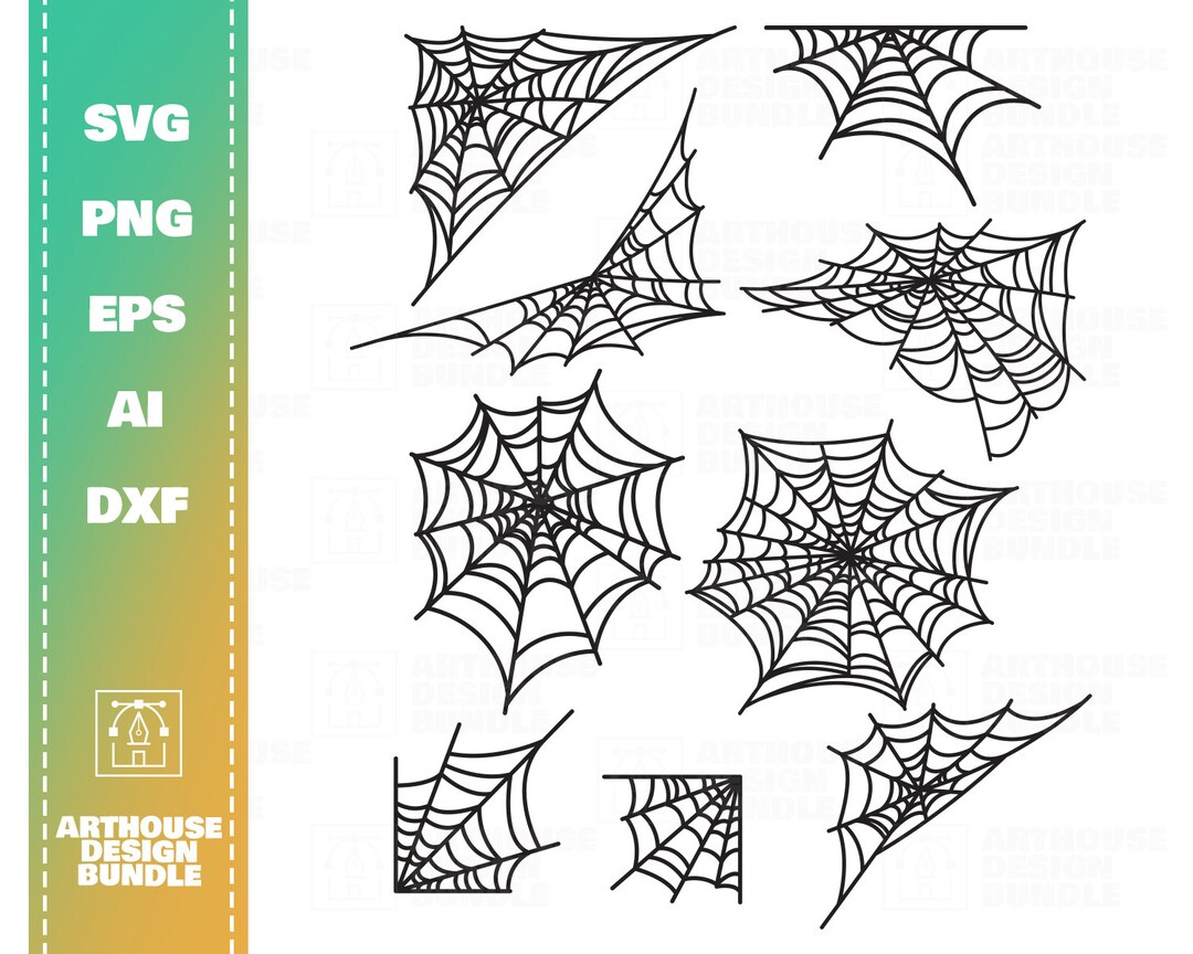 Spider Web SVG Bundle Spider Design Svg Halloween Svg - Etsy