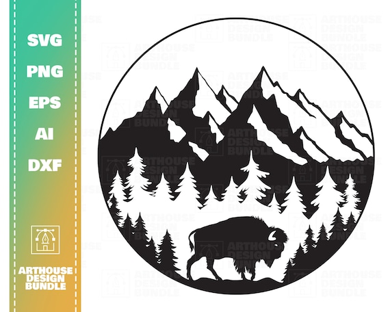 Free Free 182 Forest Mountain Silhouette Svg SVG PNG EPS DXF File