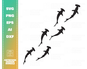 Hammerhead Shark Clipart SVG, Hammerhead svg, Hammerhead Cricut, Hammerhead cut file, Shark Month svg, Instant Download svg, Shark week svg