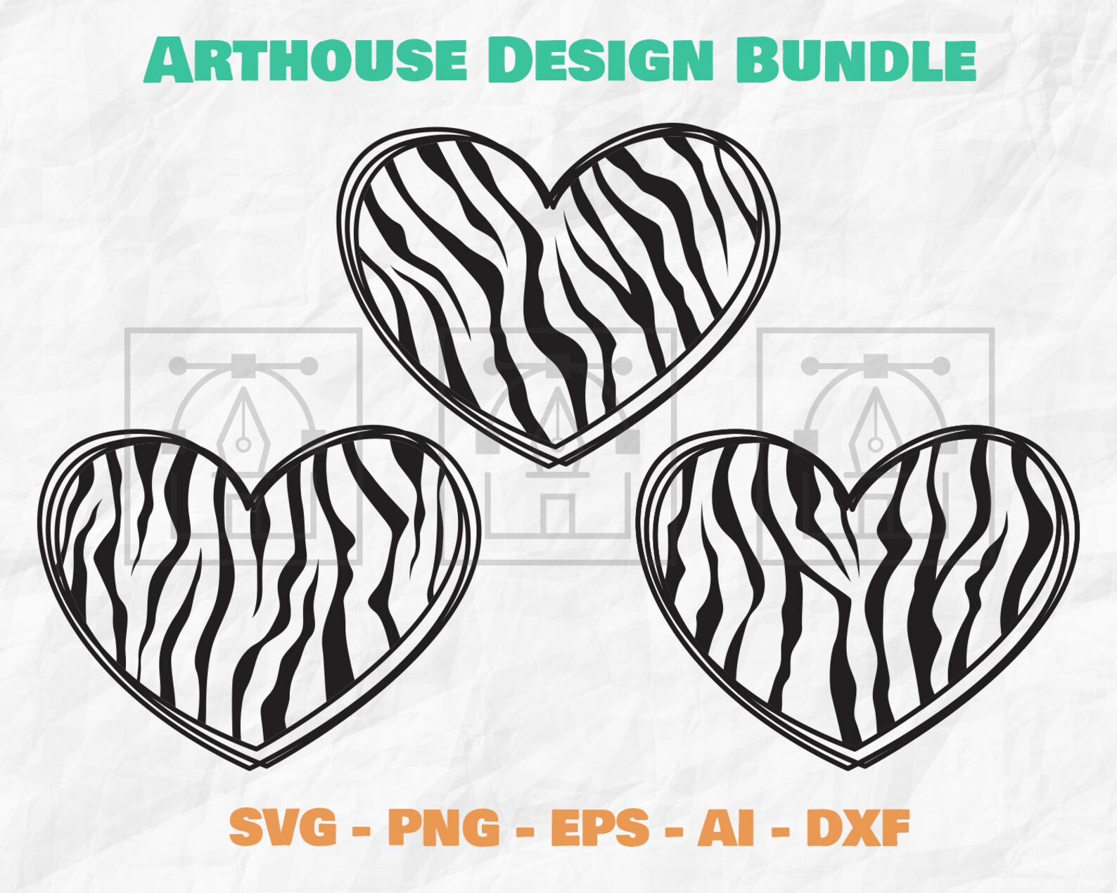 Zebra Print Heart Zebra Print svg Zebra Pattern SVG Heart Etsy