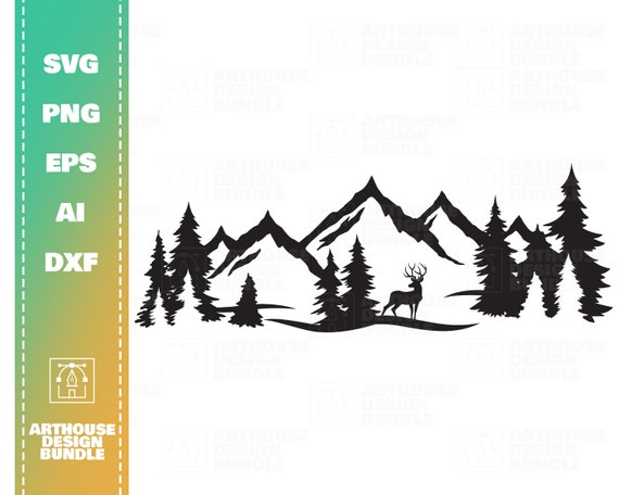Free Free 132 Deer Mountain Silhouette Svg SVG PNG EPS DXF File