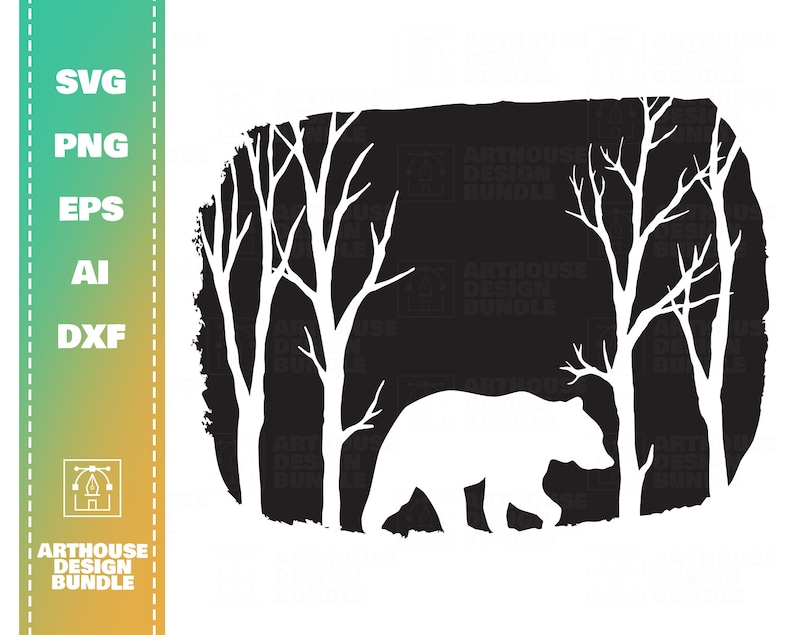 Download Bear Forest Silhouette Bear svg Adventure svg Camping svg ...