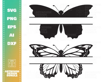 Monograma de borboleta, Borboleta SVG, Monograma svg, Monograma Clipart, Borboleta Clipart svg, Impressão de camisa de borboleta, Borboleta Cricut