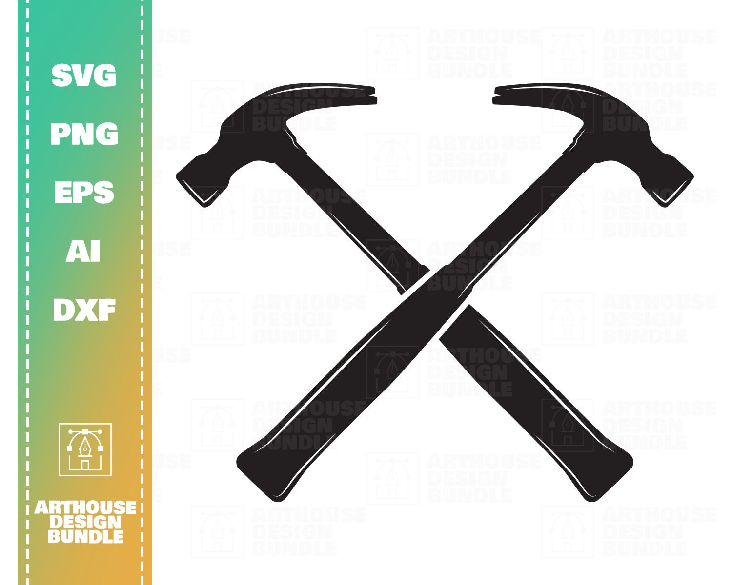 Cross Hammer svg Hammer Cricut svg Hammer Clipart svg Tools Etsy